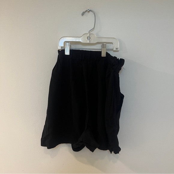 🖤Bershka Black High Waist Paperbag Tie Bow Shorts, small - Picture 11 of 13